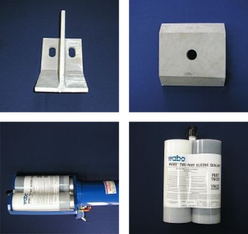 Beam Hold Down Brackets Beam Hold Own Plates Silicon Seal Gun Two-Part Silicone Seal, Class 7